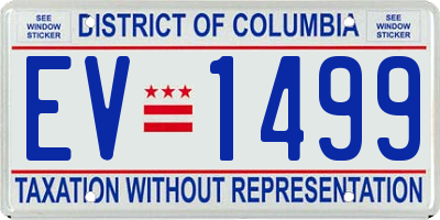 DC license plate EV1499