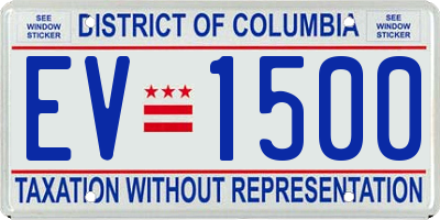 DC license plate EV1500