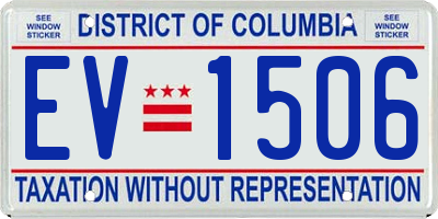 DC license plate EV1506