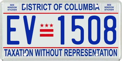 DC license plate EV1508