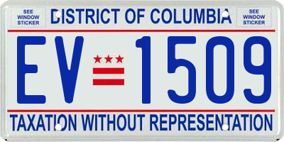 DC license plate EV1509