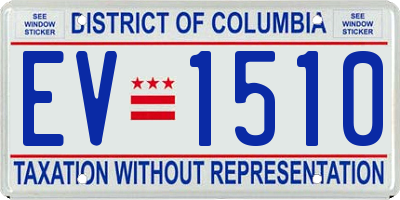 DC license plate EV1510