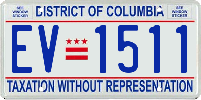 DC license plate EV1511