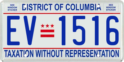 DC license plate EV1516