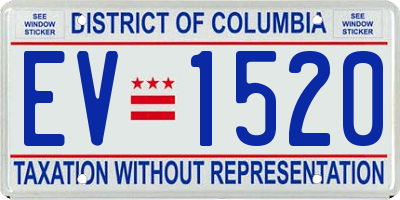 DC license plate EV1520