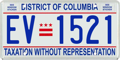 DC license plate EV1521