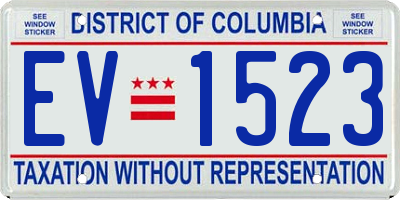 DC license plate EV1523