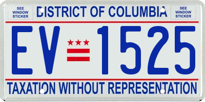 DC license plate EV1525