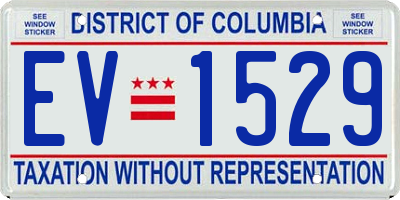 DC license plate EV1529