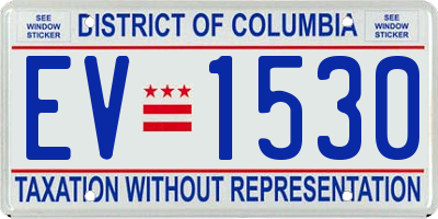 DC license plate EV1530