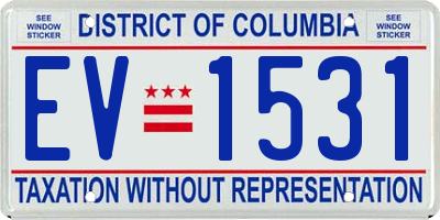 DC license plate EV1531