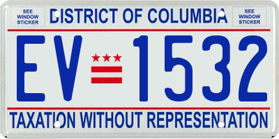 DC license plate EV1532