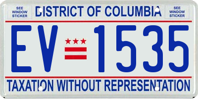 DC license plate EV1535