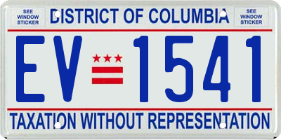 DC license plate EV1541