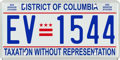 DC license plate EV1544