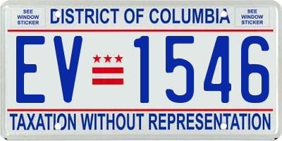 DC license plate EV1546