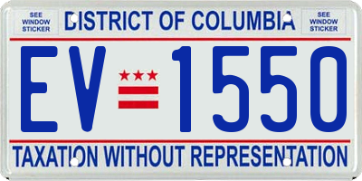 DC license plate EV1550