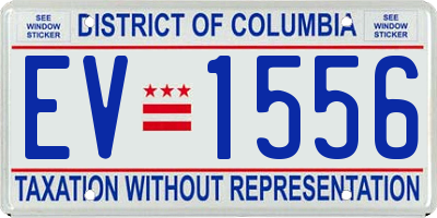 DC license plate EV1556