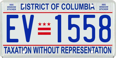 DC license plate EV1558