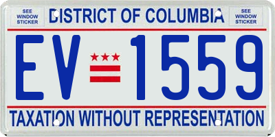 DC license plate EV1559