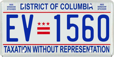 DC license plate EV1560