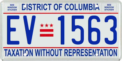 DC license plate EV1563