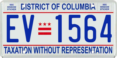 DC license plate EV1564