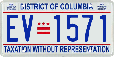 DC license plate EV1571