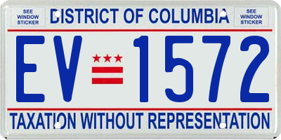 DC license plate EV1572