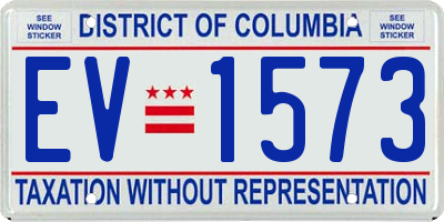 DC license plate EV1573