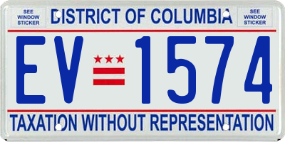 DC license plate EV1574