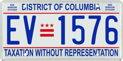 DC license plate EV1576