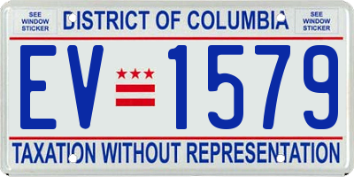 DC license plate EV1579