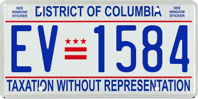 DC license plate EV1584