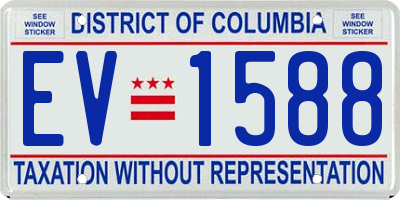 DC license plate EV1588