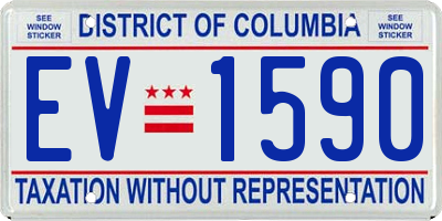 DC license plate EV1590