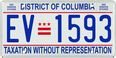 DC license plate EV1593