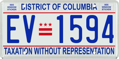 DC license plate EV1594