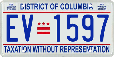 DC license plate EV1597