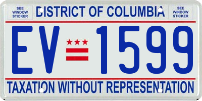 DC license plate EV1599