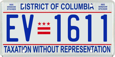 DC license plate EV1611