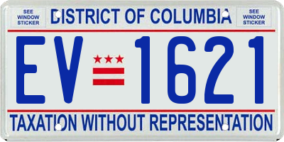 DC license plate EV1621