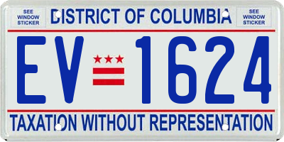 DC license plate EV1624