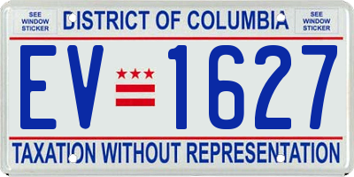 DC license plate EV1627