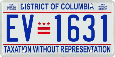 DC license plate EV1631