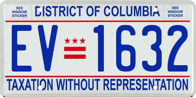 DC license plate EV1632
