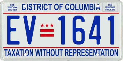 DC license plate EV1641