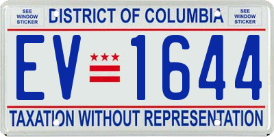 DC license plate EV1644