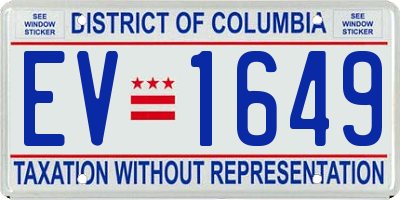 DC license plate EV1649