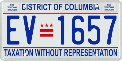 DC license plate EV1657